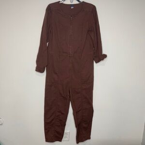 Vintage old navy crewneck‎ jumpsuit brown size medium